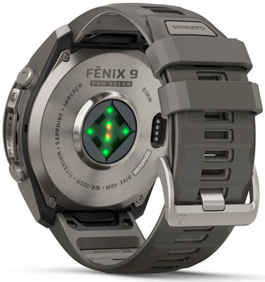 Garmin Fenix 9 Pro Solar 51mm, inReach, Titanium Pebble Gray