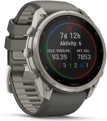 Garmin Fenix 9 Pro Solar 51mm, inReach, Titanium Pebble Gray