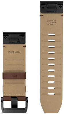 Kožený řemínek Garmin 26mm, Walnut, QuickFit, 010-14508-20