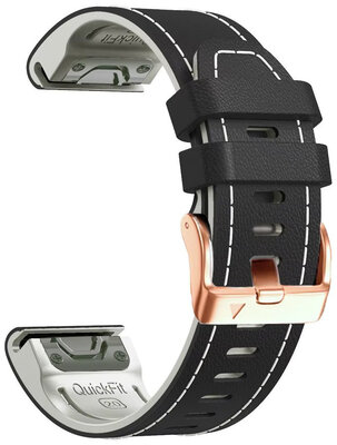 Kožený řemínek Ricardo Salò 20mm, Black, QuickFit