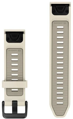 Silikonový řemínek Garmin 20mm, Cream/French Gray, QuickFit, 010-14506-04