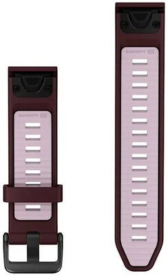 Silikonový řemínek Garmin 20mm, Dark Cherry/Dust Rose, QuickFit, 010-14506-02