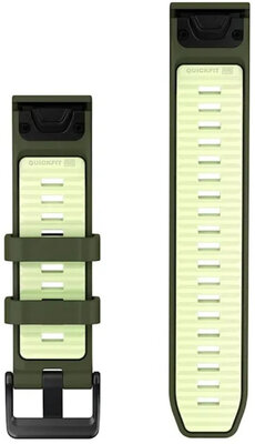 Silikonový řemínek Garmin 22mm, Olive Drab/Citron, QuickFit, 010-14507-01