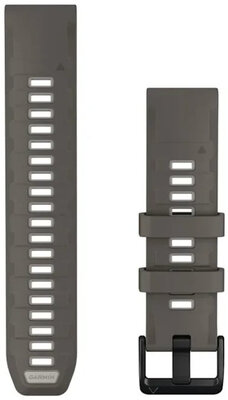 Silikonový řemínek Garmin 22mm, Pebble Gray/Silver Gray, QuickFit, 010-14509-00