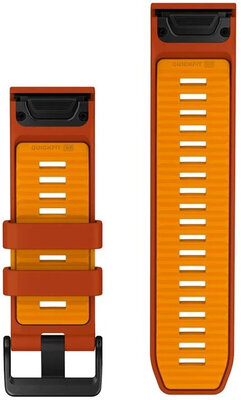 Silikonový řemínek Garmin 26mm, Autumn Orange/Spark Orange, QuickFit, 010-14508-03