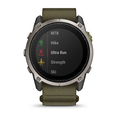 Garmin Enduro 4 Titanium, Dark Olive ComfortFit Nylon Band