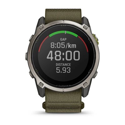 Garmin Enduro 4 Titanium, Dark Olive ComfortFit Nylon Band