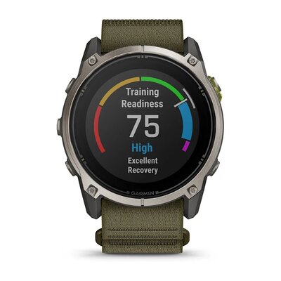 Garmin Enduro 4 Titanium, Dark Olive ComfortFit Nylon Band