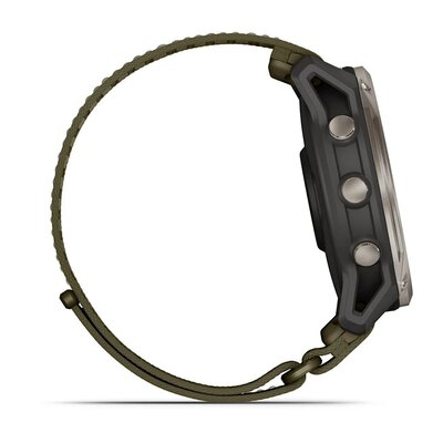 Garmin Enduro 4 Titanium, Dark Olive ComfortFit Nylon Band