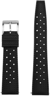 Pryžový řemínek Ricardo Terni premium 20mm, Black, Quick Release
