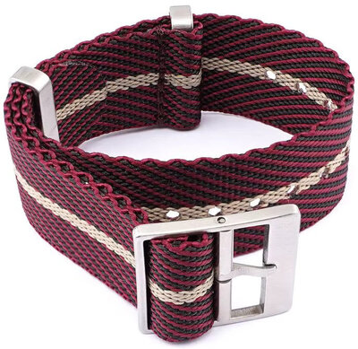 Textilní řemínek Ricardo Mantova premium, Red/Black, NATO