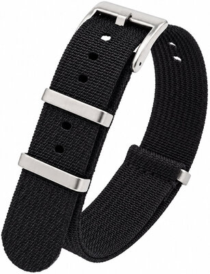 Textilní řemínek Ricardo Olbia premium, Black, NATO