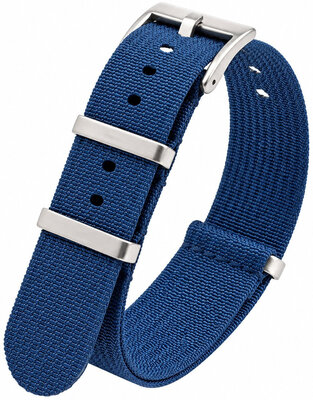 Textilní řemínek Ricardo Olbia premium, Blue, NATO