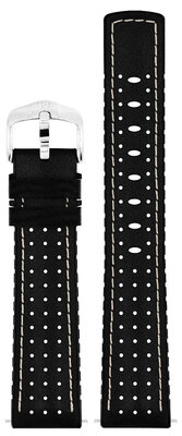 Kožený řemínek Hirsch Tiger L 0915002050-2, černý, teletina, délka L, Quick Release