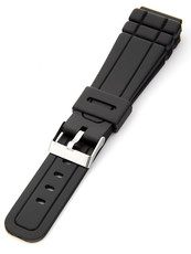 Unisex plastový černý řemínek k hodinkám P040